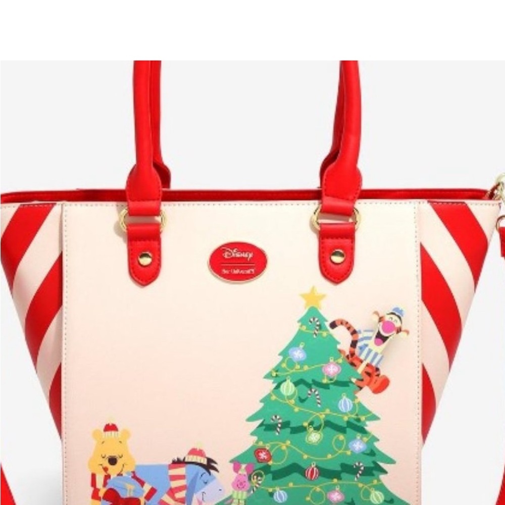 HP๐๐๐๐๐Winnie the Pooh Christmas Satchel Purse - Picture 5 of 12